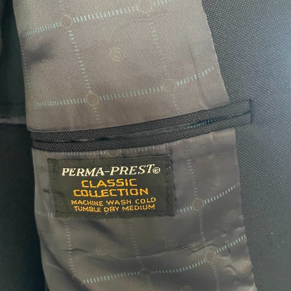 Perma-Prest Navy Suit Jacket - Picture 8 of 11